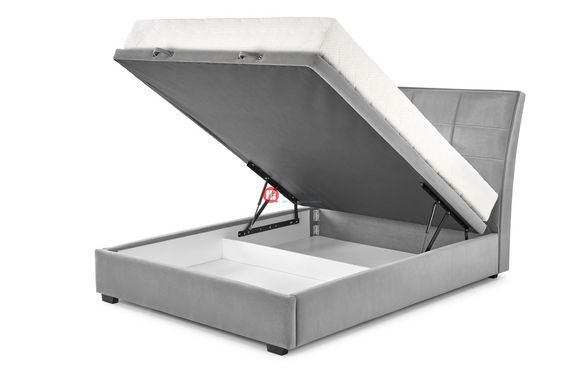 CentrMebel | Ліжко двоспальне з підйомним механізмом CONTINENTAL 2 160x200 (сірий) 6