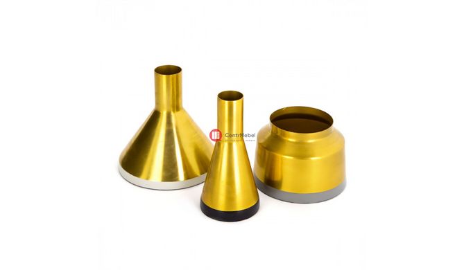 CentrMebel | Набор ваз Tripsi M160/3 Gold/White/Black/Grey(золотой; белый; черный; серый) 1