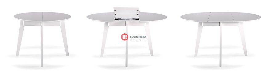 CentrMebel | Стол обеденный раскладной МАРС белый 5