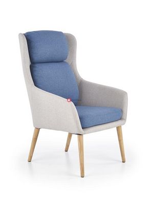 CentrMebel | Кресло PURIO (светло-серый/синий) 1