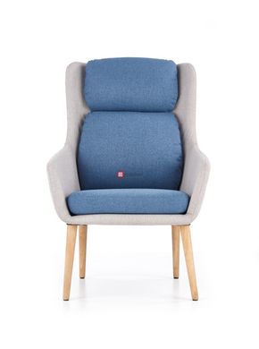 CentrMebel | Кресло PURIO (светло-серый/синий) 2