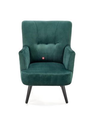 CentrMebel | Крісло для відпочинку PAGONI (темно-зелений/чорний) 2
