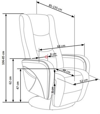 CentrMebel | Кресло реклайнер PULSAR 2 (серый) 3