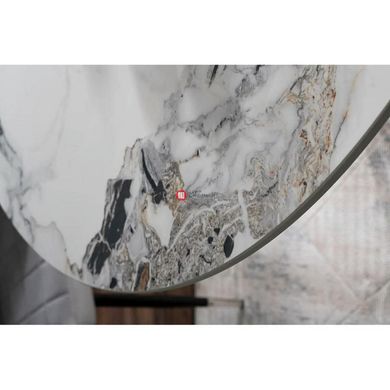 CentrMebel | Стол обеденный нераскладной керамический круглый MURANO Ø 120 белый мрамор 4