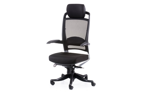 CentrMebel | Кресло офисное Fulkrum black fabric, black mеsh Teсhnostyle Черный 1