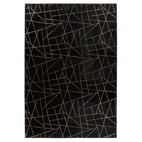 CentrMebel | Килим Bijou 125 Black/Gold 120x170 (чорний; золотий) 1