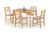 CentrMebel | Комплект мебели обеденный CORDOBA (стол + 4 стула) дуб 1