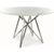 CentrMebel | Стіл обідній нерозкладний керамічний круглий MURANO Ø 120 білий мармур 1