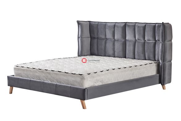 CentrMebel | Ліжко двоспальне SCANDINO 160x200 (сірий) 3