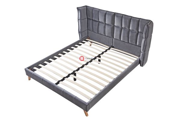 CentrMebel | Ліжко двоспальне SCANDINO 160x200 (сірий) 7