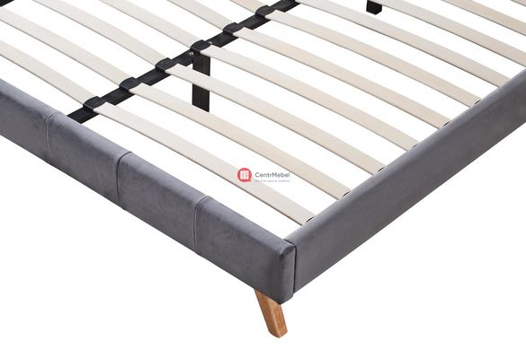 CentrMebel | Кровать двухспальная SCANDINO 160x200 (серый) 8