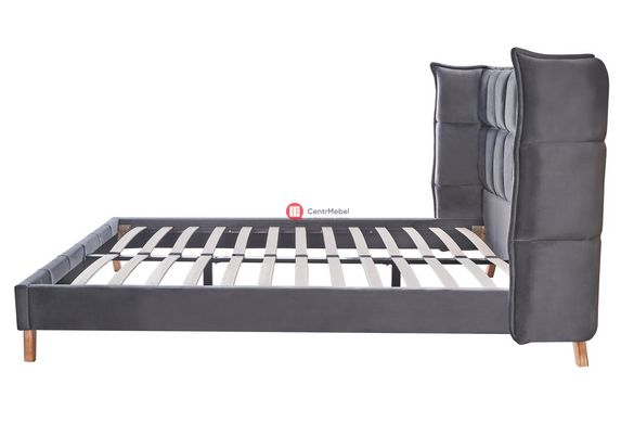 CentrMebel | Кровать двухспальная SCANDINO 160x200 (серый) 6