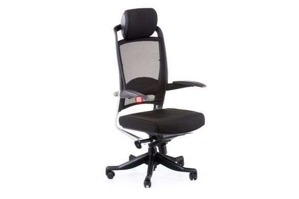 CentrMebel | Кресло офисное Fulkrum black fabric, black mеsh Teсhnostyle Черный 6