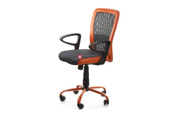 CentrMebel | Офісне крісло LENO, Grey-Orange (чорний / помаранчевий) 4