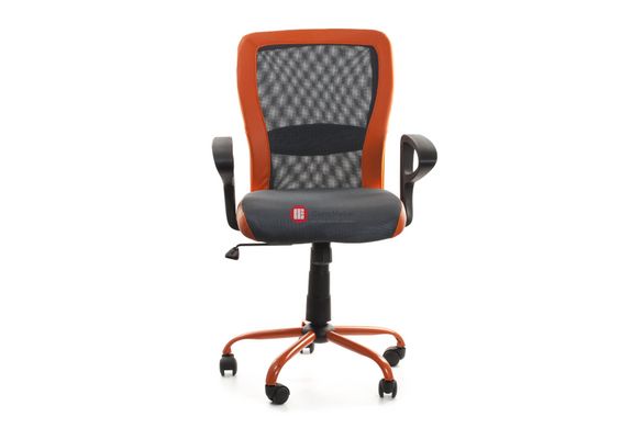 CentrMebel | Офісне крісло LENO, Grey-Orange (чорний / помаранчевий) 3