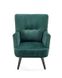 CentrMebel | Крісло для відпочинку PAGONI (темно-зелений/чорний) 7
