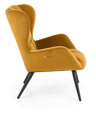 CentrMebel | Кресло для отдыха TYRION (горчичный/черный) 2