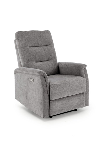 CentrMebel | Кресло реклайнер в ткани JAMAL (серый) 1