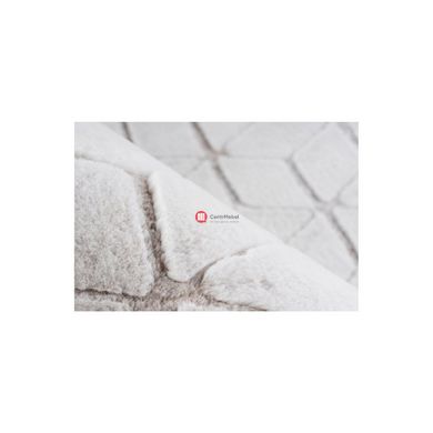 CentrMebel | Ковер Vivica 125 geo White/Taupe 80х150 (белый; бежевый) 2