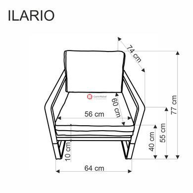CentrMebel | Крісло для відпочинку ILARIO (бежевий) 12