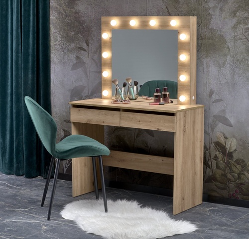 CentrMebel | Туалетний столик з дзеркалом HOLLYWOOD XL (дуб артізан) 1