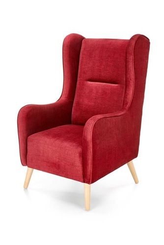 CentrMebel | Кресло для отдыха CHESTER 2 (бордовый/натуральный) 1