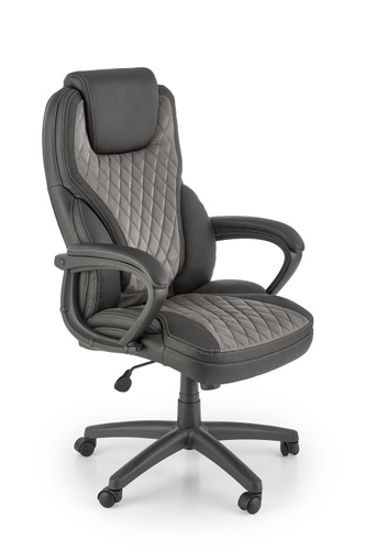 CentrMebel | Кресло офисное руководителя GANDALF (серый, черный) 1