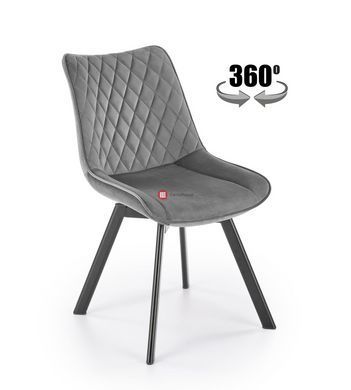 CentrMebel | Стул обеденный бархат K-520 (серый) 15
