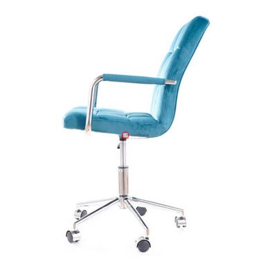 CentrMebel | Офісне крісло Q-022 VELVET (бірюза) BLUVEL 85 2