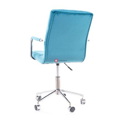 CentrMebel | Офісне крісло Q-022 VELVET (бірюза) BLUVEL 85 5