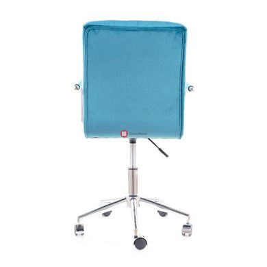 CentrMebel | Офисное кресло Q-022 VELVET (бирюза) BLUVEL 85 3