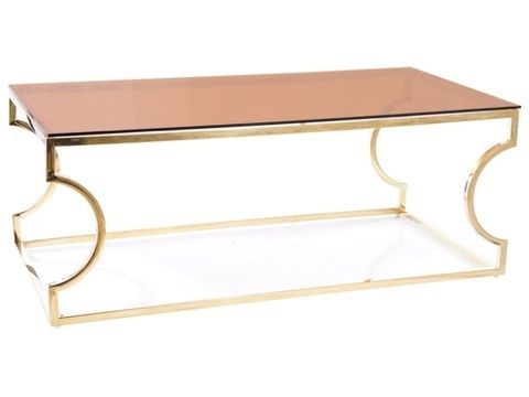 CentrMebel | Журнальний столик KENZO A 120x60 (димчастий бурштиновий) 1