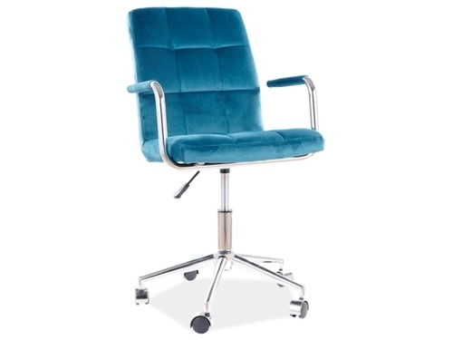 CentrMebel | Офисное кресло Q-022 VELVET (бирюза) BLUVEL 85 1