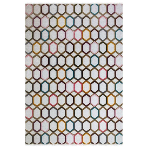 CentrMebel | Килим India Kristal 160х230 (білий; бірюзовий; рожевий; червоний; зелений) 1