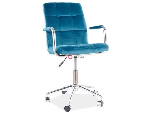 CentrMebel | Офісне крісло Q-022 VELVET (бірюза) BLUVEL 85 1