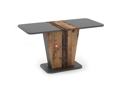 CentrMebel | Стол обеденный прямоугольный раскладной из ЛДСП CALIPSO 110(145)х68 (темно-серый) 1