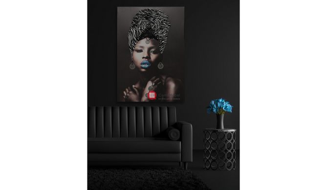 CentrMebel | Картина African girl 3D 70х100 cm (чорний) 1