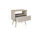 CentrMebel | Тумба приліжкова ORO MDF Бежевий/Золотий каркас 5