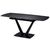 CentrMebel | Стол обеденный прямоугольный раскладной керамический Elvi Black Marble 120(180)х80 (черный мрамор) 1