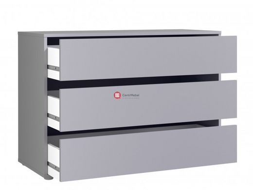 CentrMebel | Комод внутренний 3S к шкафу ACAZIO TWTK24 (A06 серый) 2
