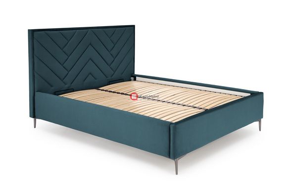CentrMebel | Ліжко двоспальне з підйомним механізмом MODULO 160x200 (темно-зелений) 4