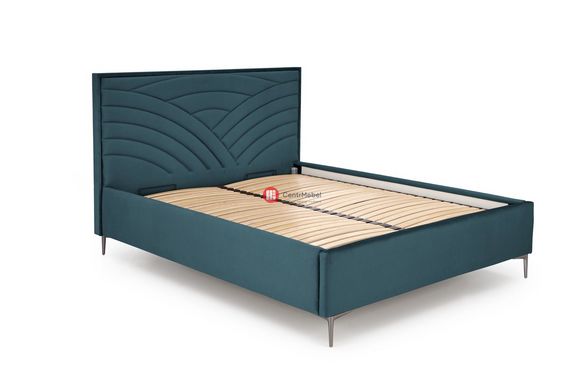 CentrMebel | Кровать двухспальная с подъемным механизмом MODULO 160x200 (темно-зеленый) 2