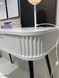 CentrMebel | Туалетний стіл з шухлядами на ніжках ZOVA T-103 (білий матовий/чорний) 16