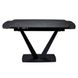 CentrMebel | Стол обеденный прямоугольный раскладной керамический Elvi Black Marble 120(180)х80 (черный мрамор) 7