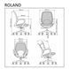CentrMebel | Крісло офісне для персоналу ROLAND (сірий) 11