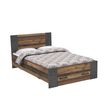 CentrMebel | Кровать CLIF 120 x 200 см Forte (дуб винтаж| бетон темно-серый) 1