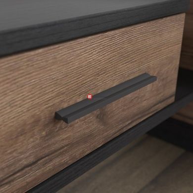 CentrMebel | Комплект Кровать 160*200 2 тумбы BELLEVUE BLQL161B (N09 Дуб болотный/Дуб черный) 4