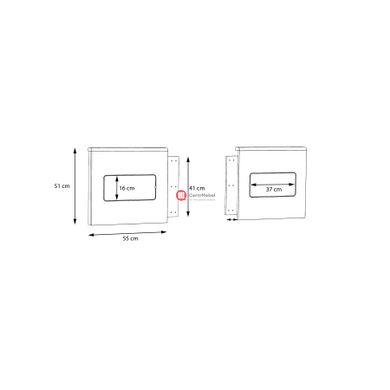 CentrMebel | Комплект боковых панелей с освещением в кровати (2шт) OLINDA OLNL11BST (белый / дуб Артисан) 4