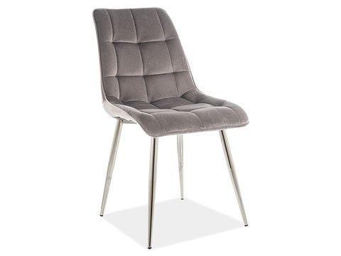 CentrMebel | Стілець обідній CHIC VELVET (сірий) BLUVEL 14 1