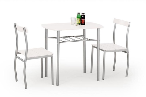 CentrMebel | Комплект меблів обідній LANCE стіл + 2 стільці (білий) 1